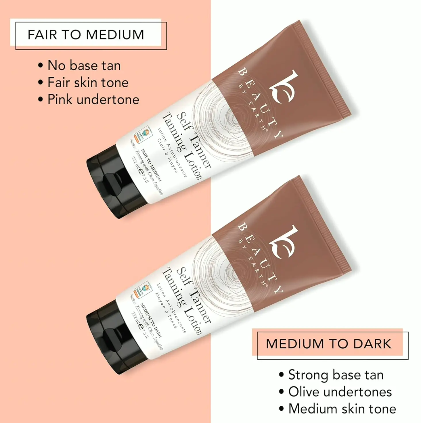 Sunless Bronzer Facial & Body - Organic Aloe & Shea Butter, 200ml body 85ml face