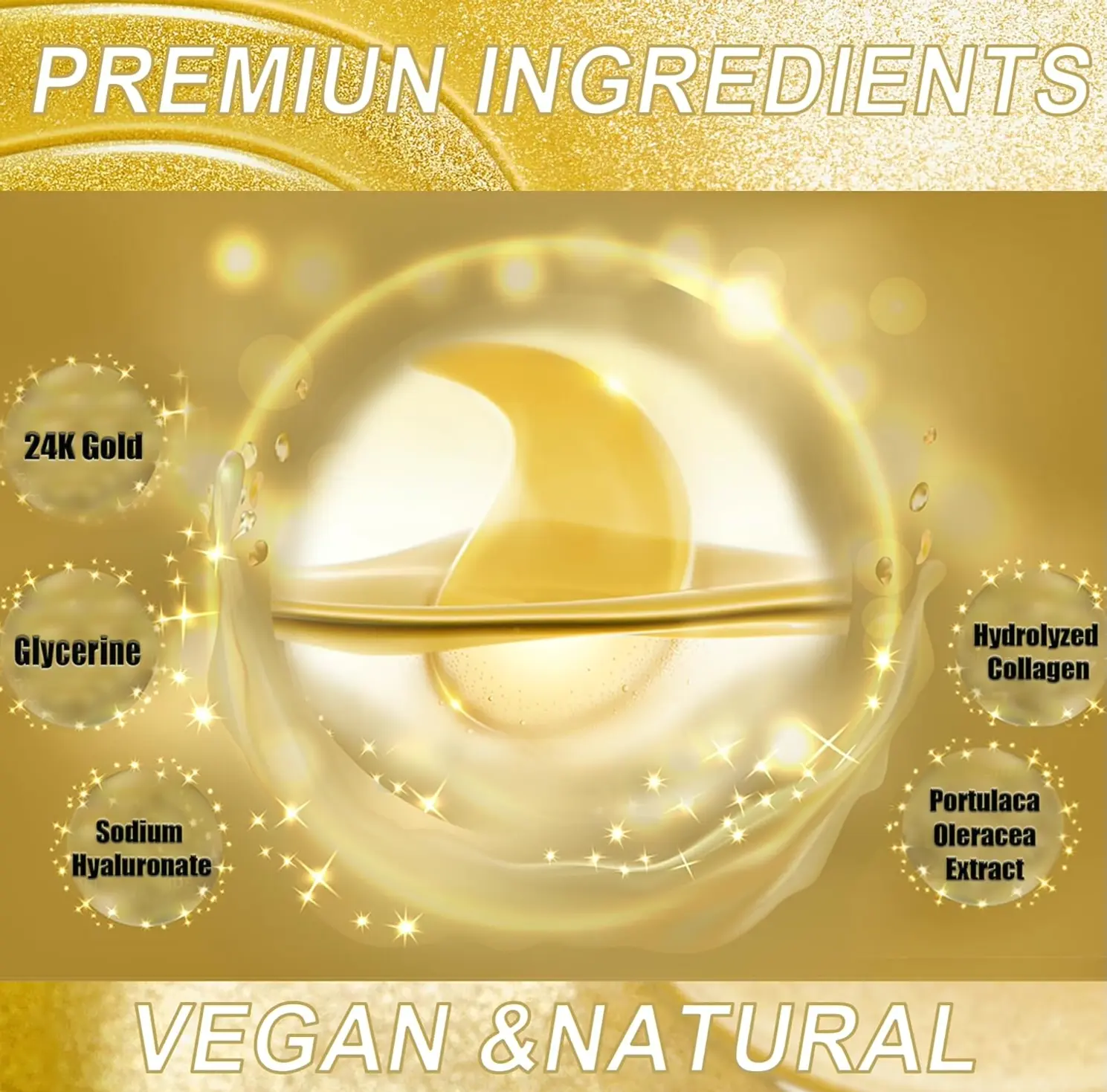24K Eye Patches for Swollen Eyes & Dark Circles