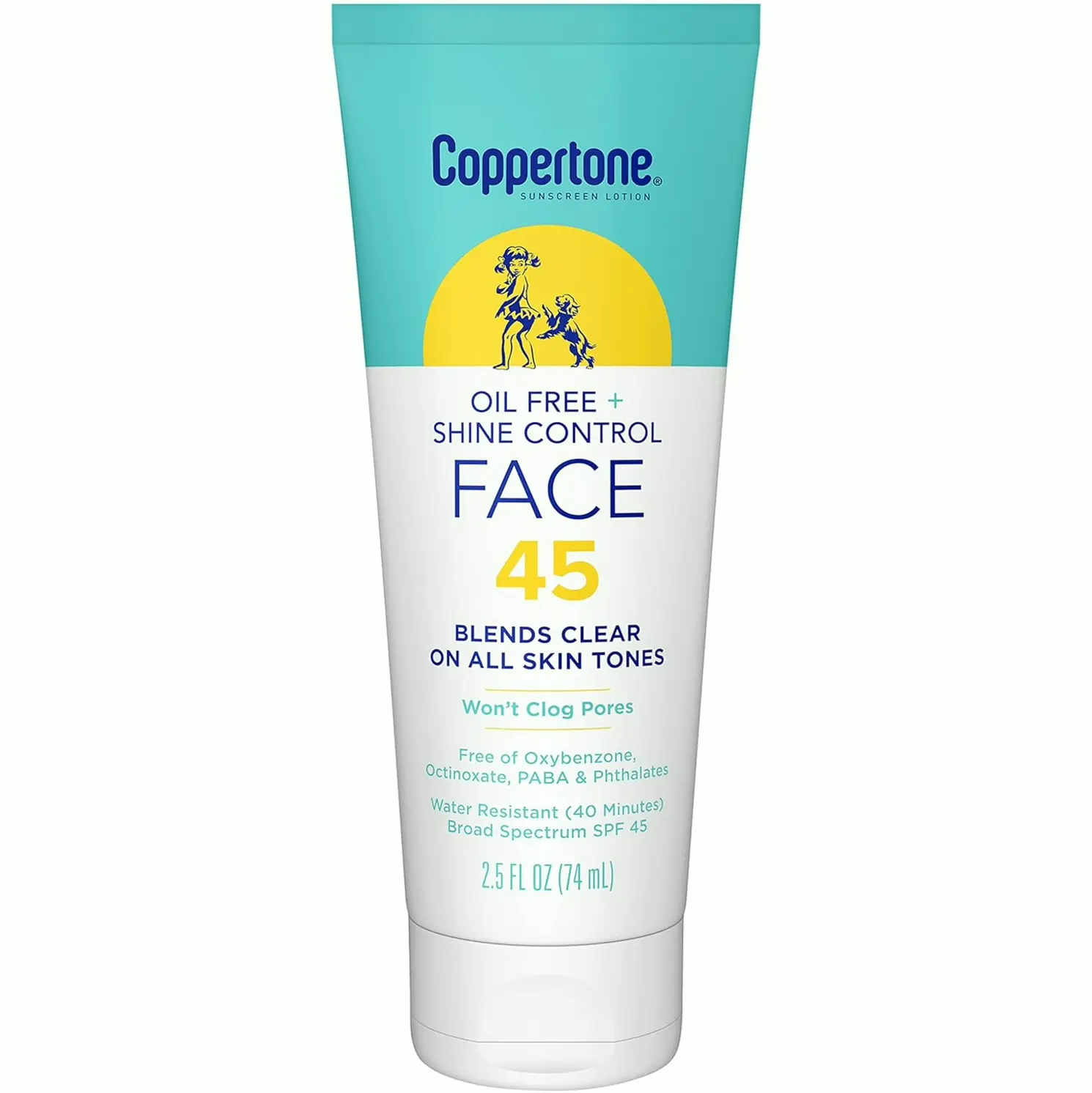 Oil Free Shine Control SPF 45 Face Sunscreen, 2.5 fl. oz.