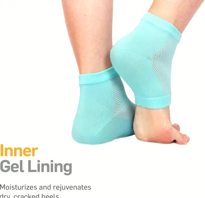 NatraCure Breathable Moisturizing Gel Heel Socks