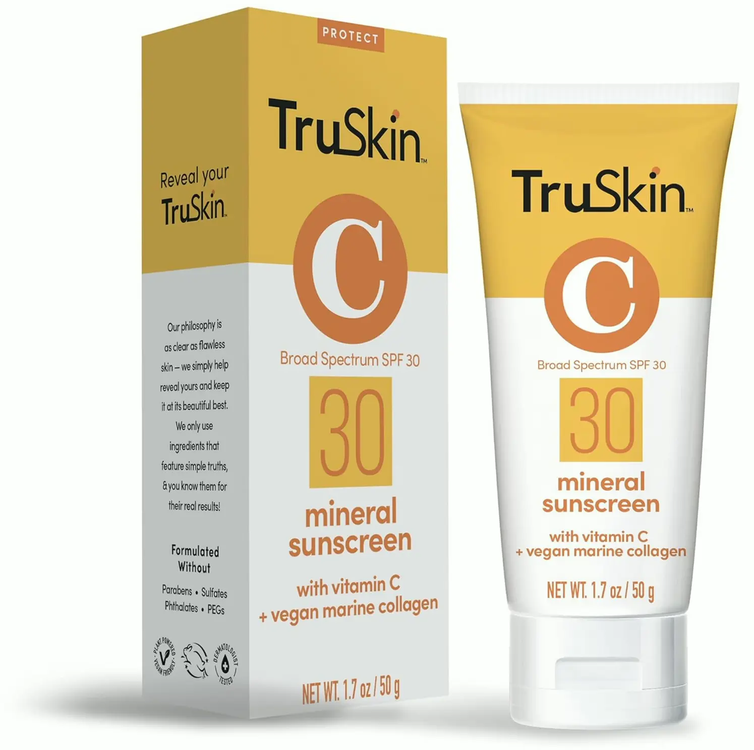 TrueSkin Mineral Face Sunscreen with SPF 30 with Vit C & Marine Collagen