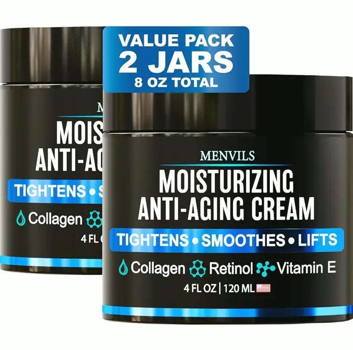 Men's Face Cream Set - Anti Wrinkle, 8 oz