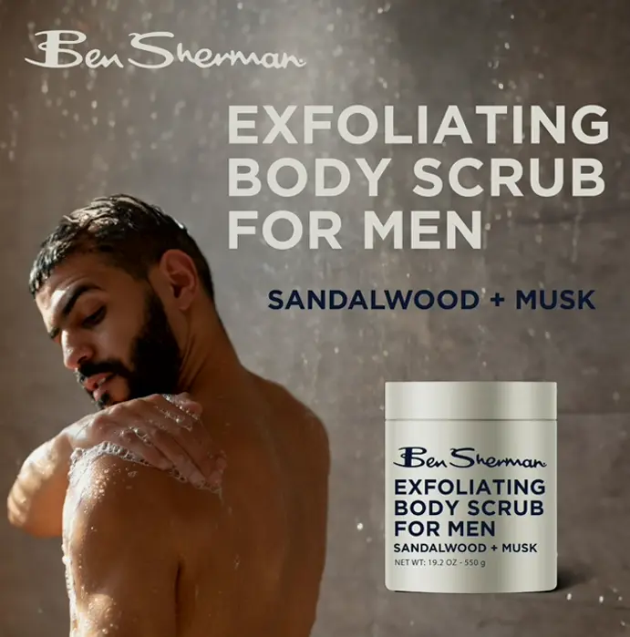 Men's Scrubbing Skin Exfoliant with Shea Butter and Vitamin A, C
