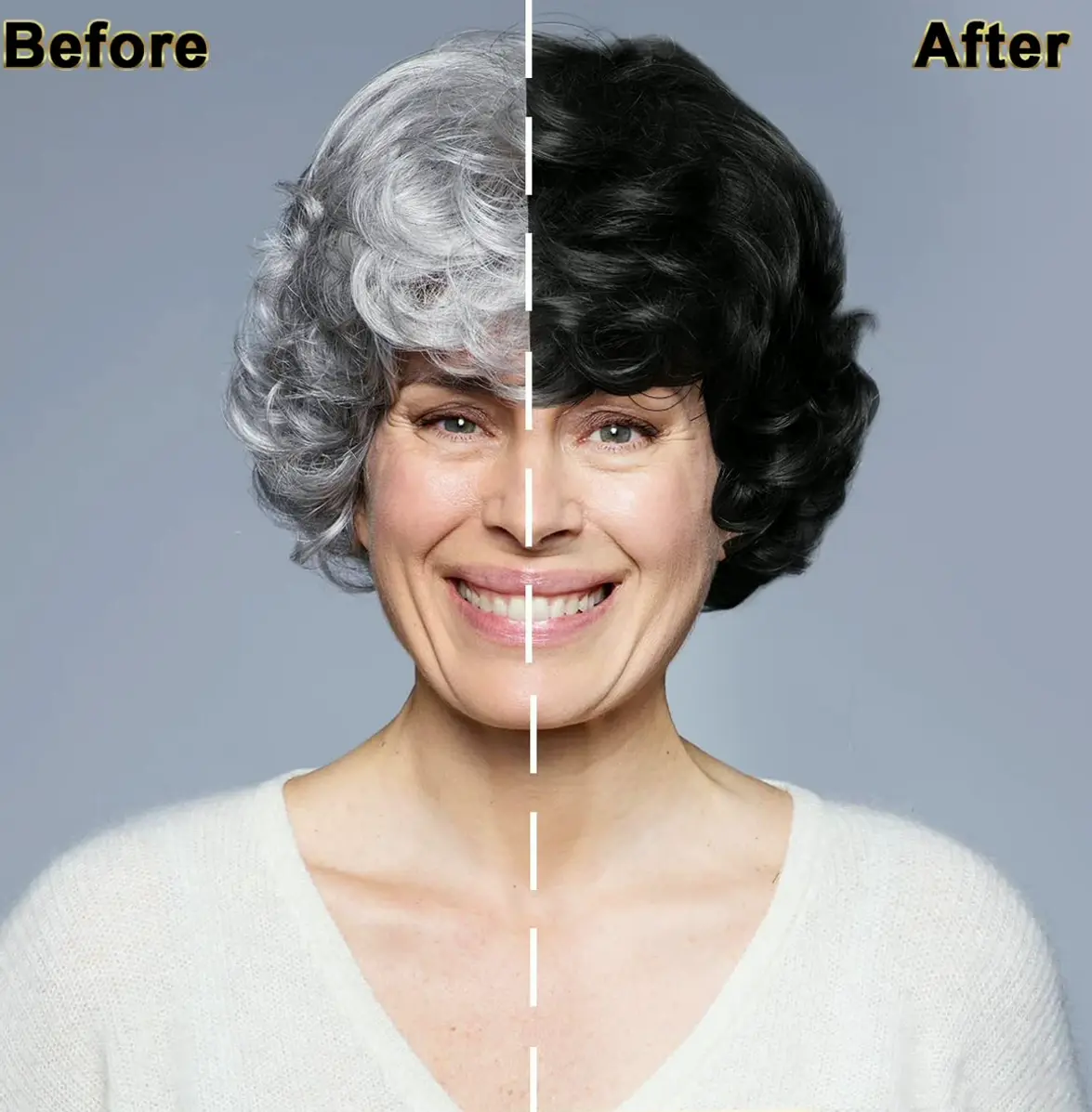 Natural 3-in-1 Hair Dye Shampoo for Men - 500ml