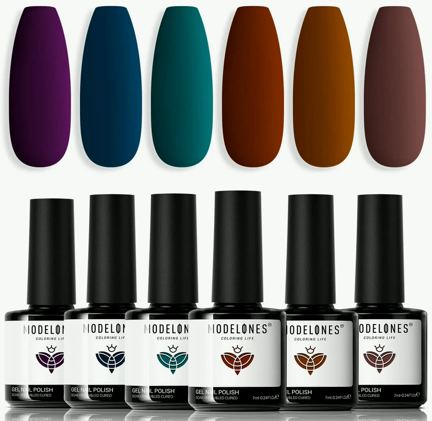 Modelones Polish Kit in 6 Deep Shades