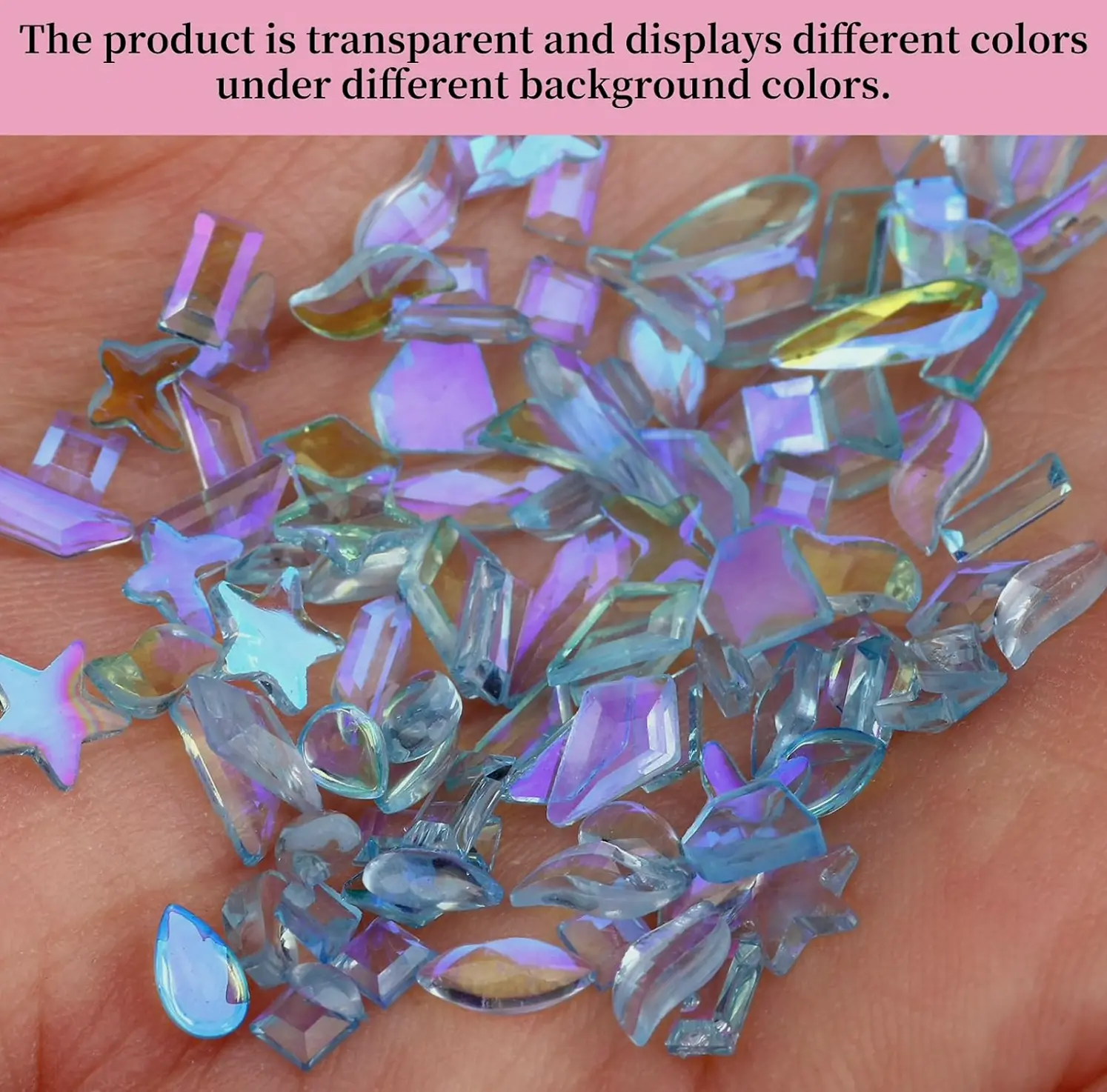 Shimmer Nail Rhinestones Mixed Shapes