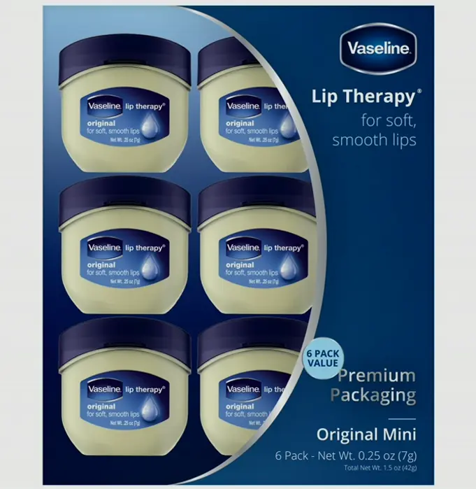 Vaseline Lip Care Classic Pocket Balm (Pack of 6)