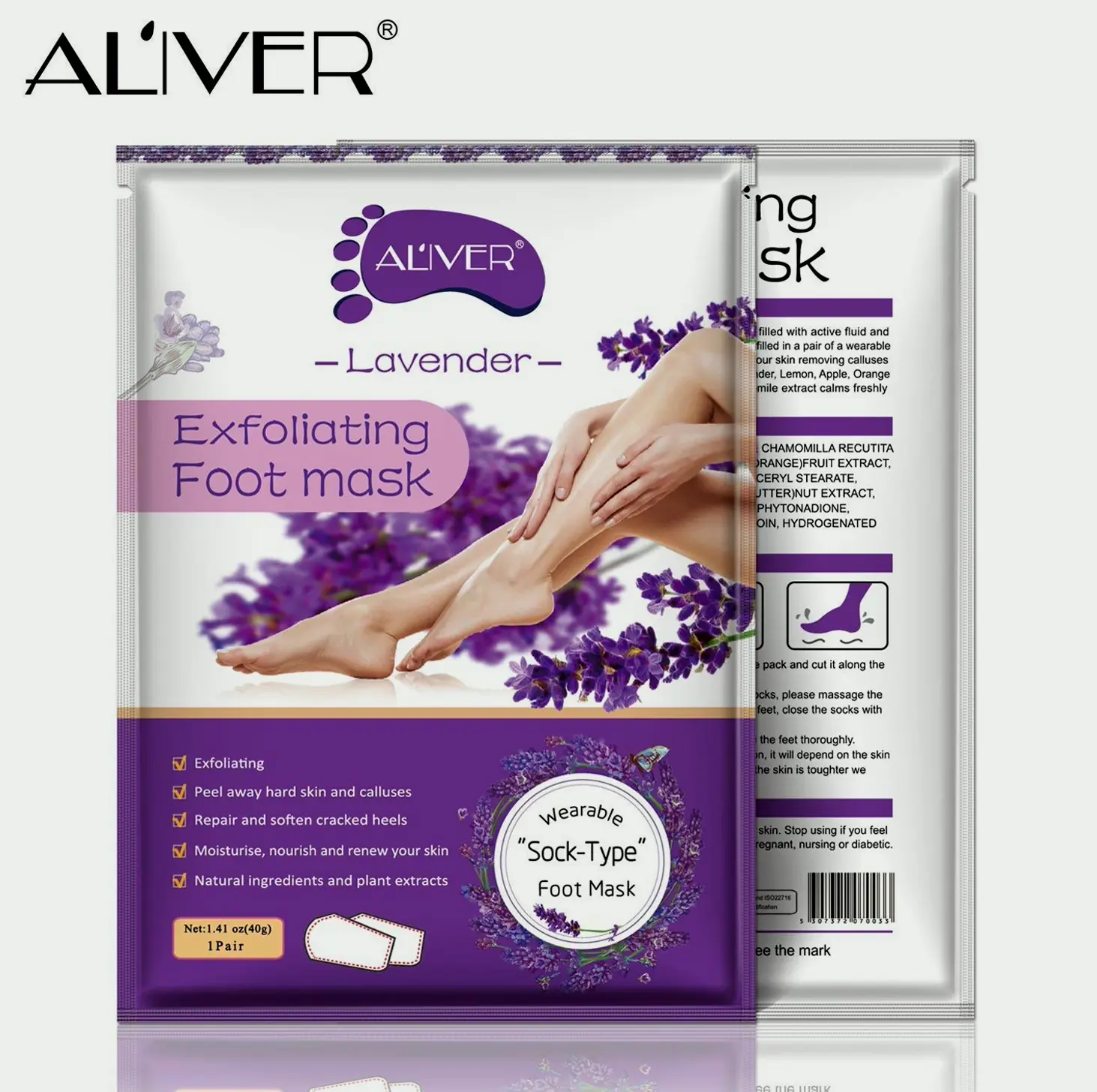 Feet Exfoliating Mask - Set of 3, Soft Touch for Men & Ladies