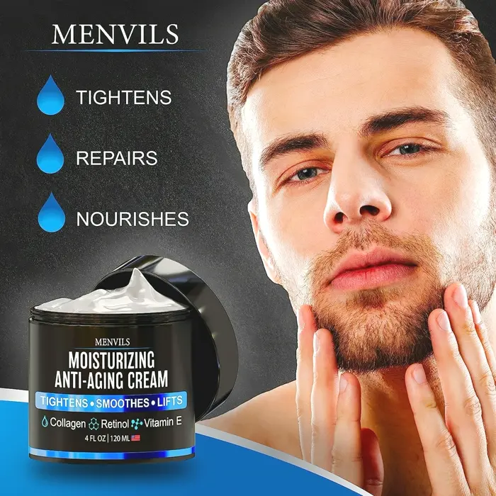Men's Face Cream Set - Anti Wrinkle, 8 oz