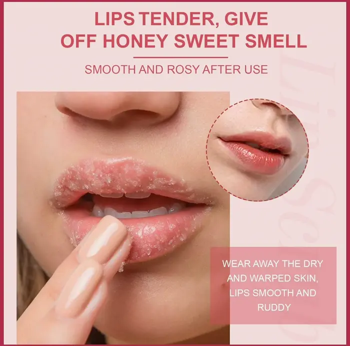 Lip Treatment Exfoliator, Natural Polish for Chapped Skin
