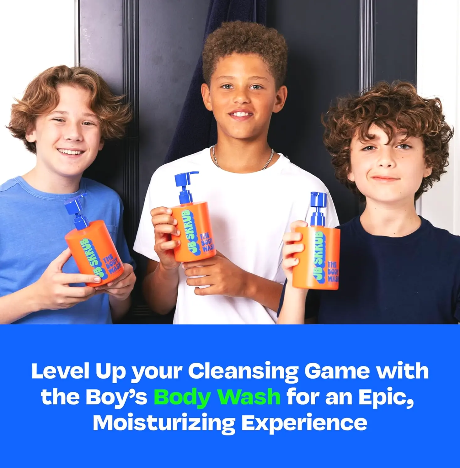 Children's Foaming Fruit-Scented Shower Cleanser for Boys - Natural Formula - 14 Oz