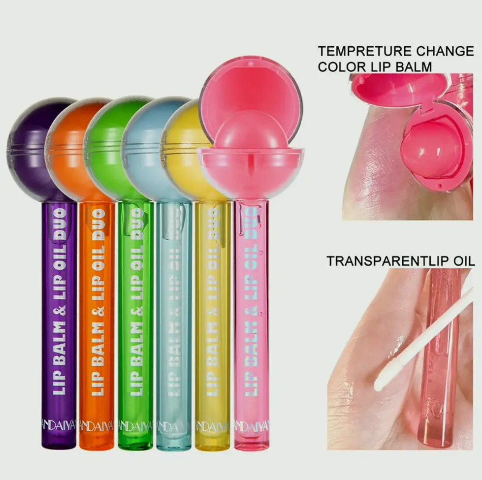 Tinted Lip Balm & Vitamin E Lip Oil for Ladies (Blue)