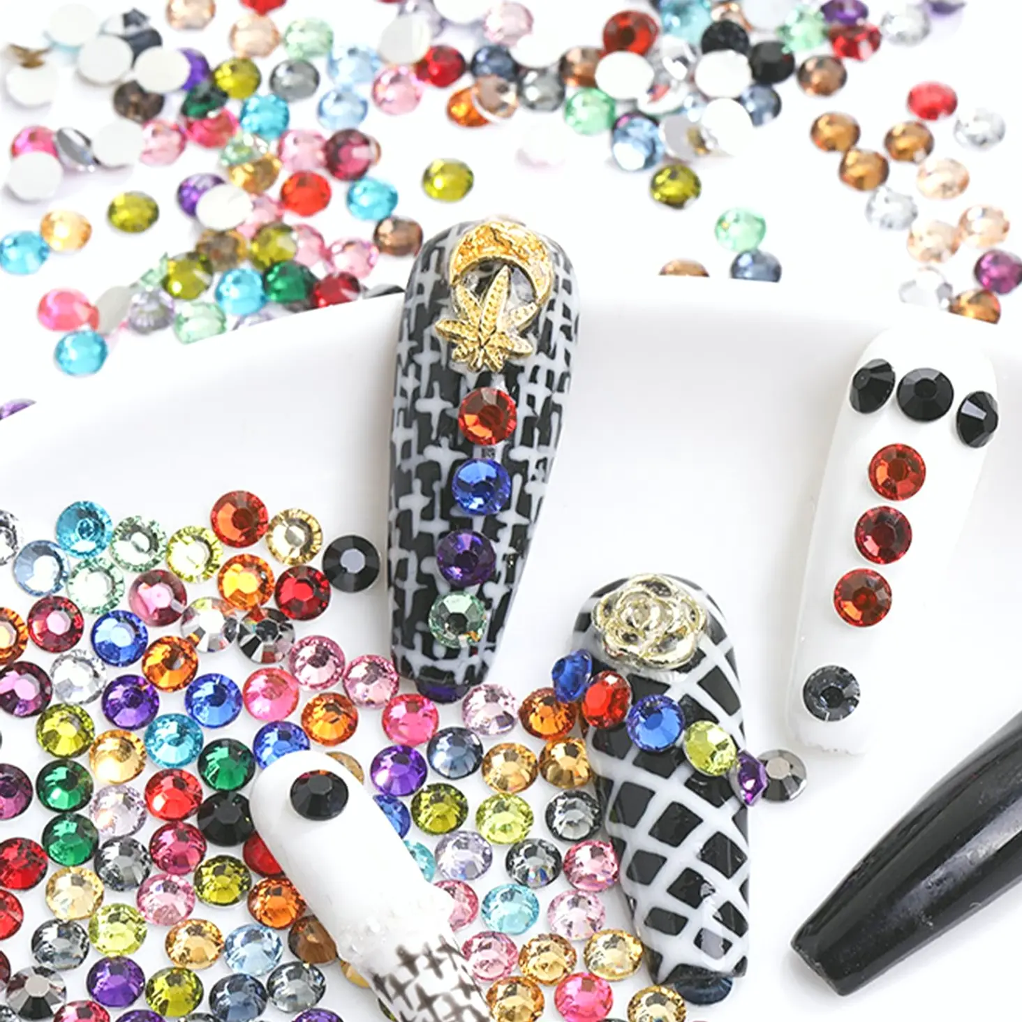 2300-Count Flatback Gem Rhinestones for DIY Nails