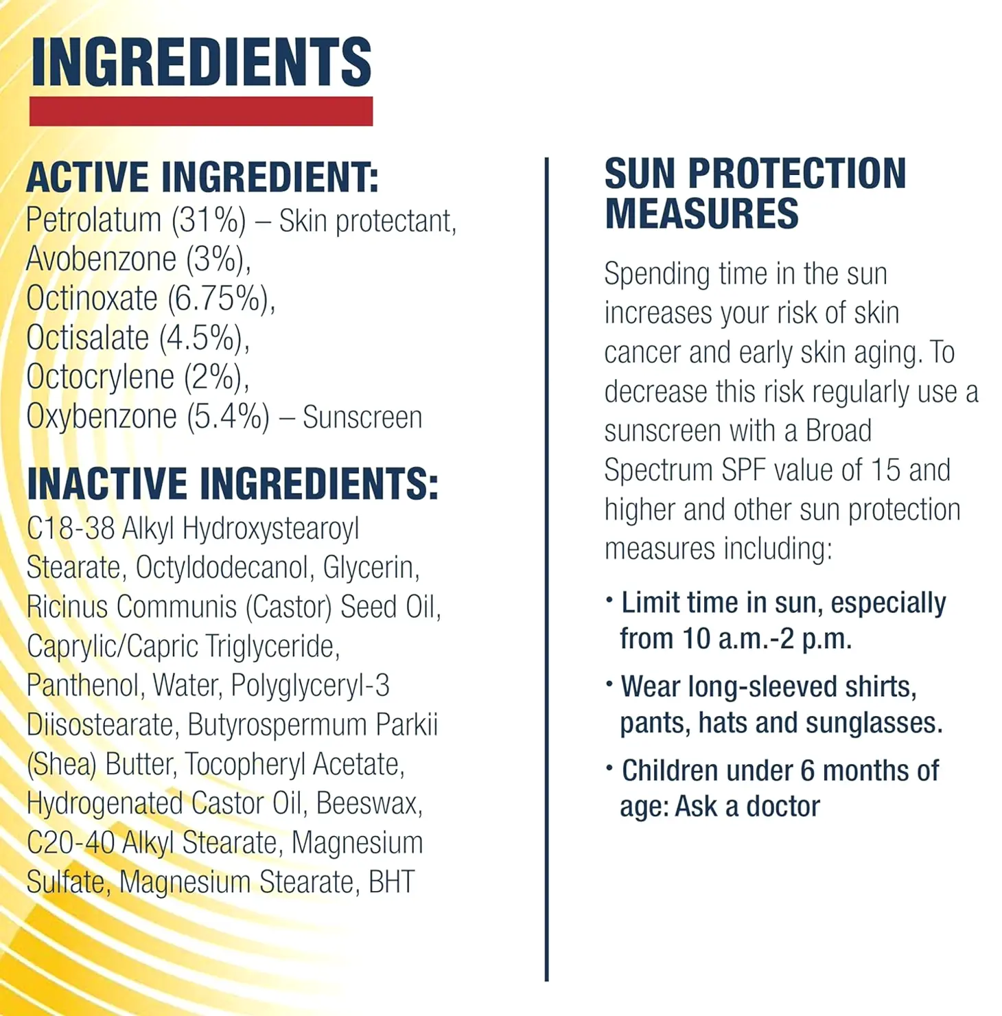 Aquaphor Lips Repair Balm with SPF 30, 0.35 Oz Tube