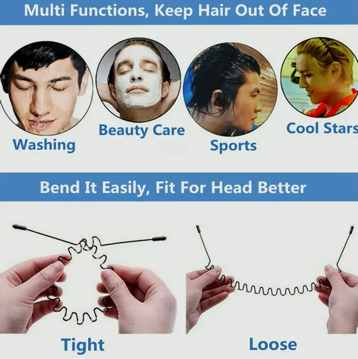Steel Head Band Unisex Dark Spring Headband