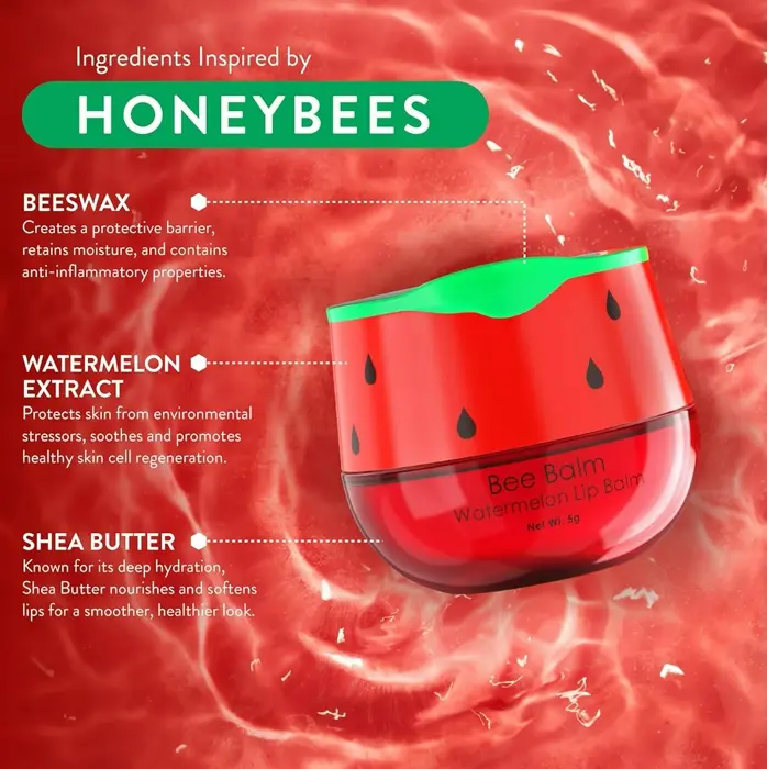 Honey Lip Balm Classic Hydrating Watermelon Care