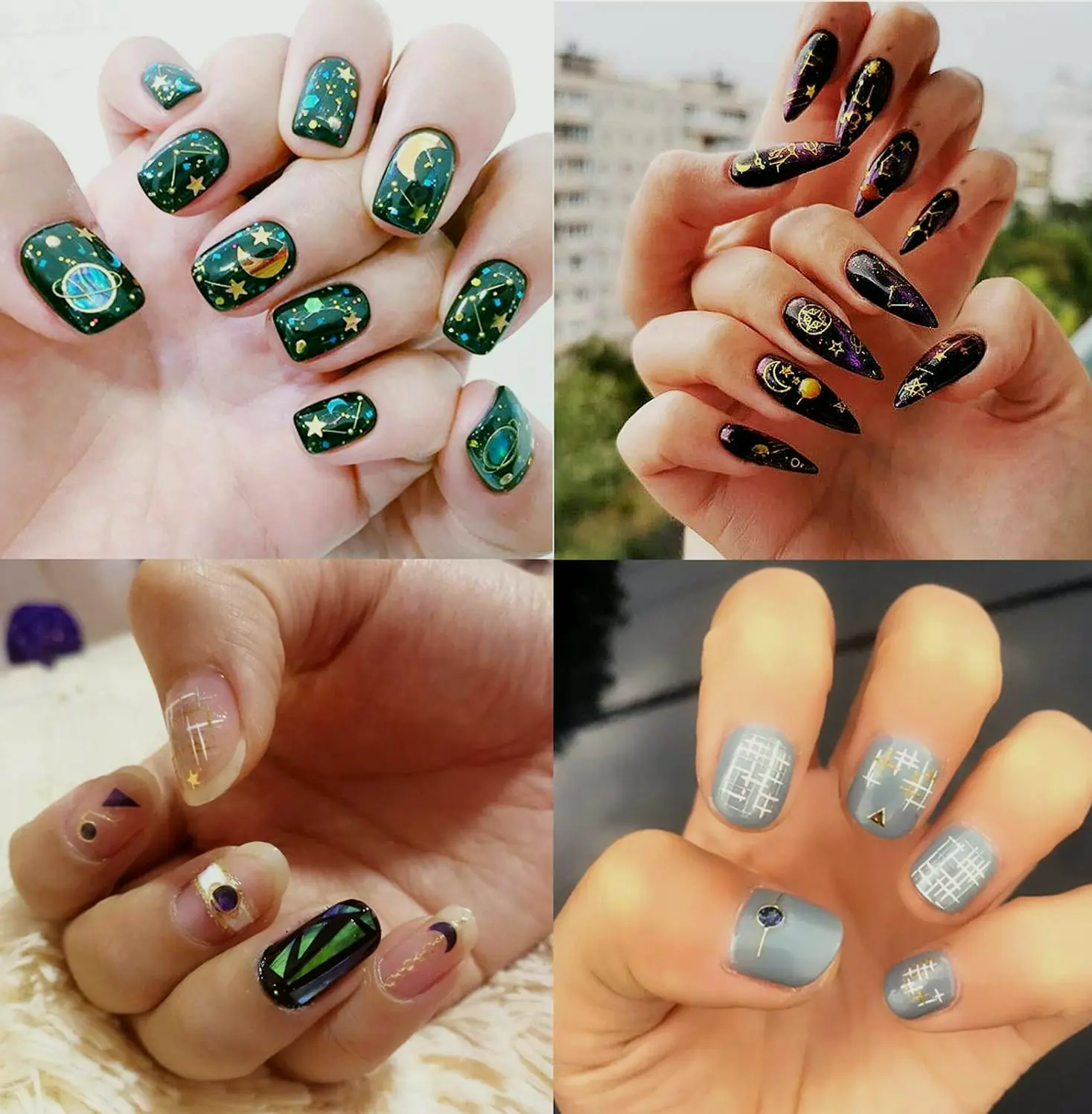 TOROKOM's 3D Metallic Nail Decals for Women
