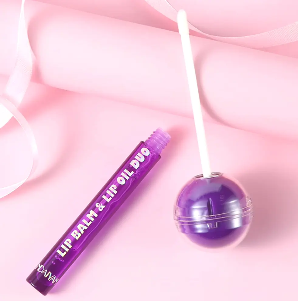 Tinted Lip Balm & Vitamin E Lip Oil for Ladies (Blue)