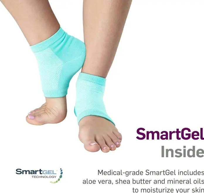 NatraCure Breathable Moisturizing Gel Heel Socks