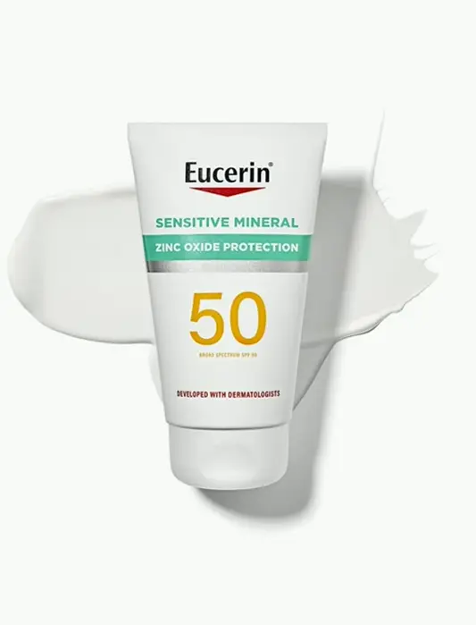 Eucerin SPF 50 Sensitive Sunblock Cream, Hypoallergenic