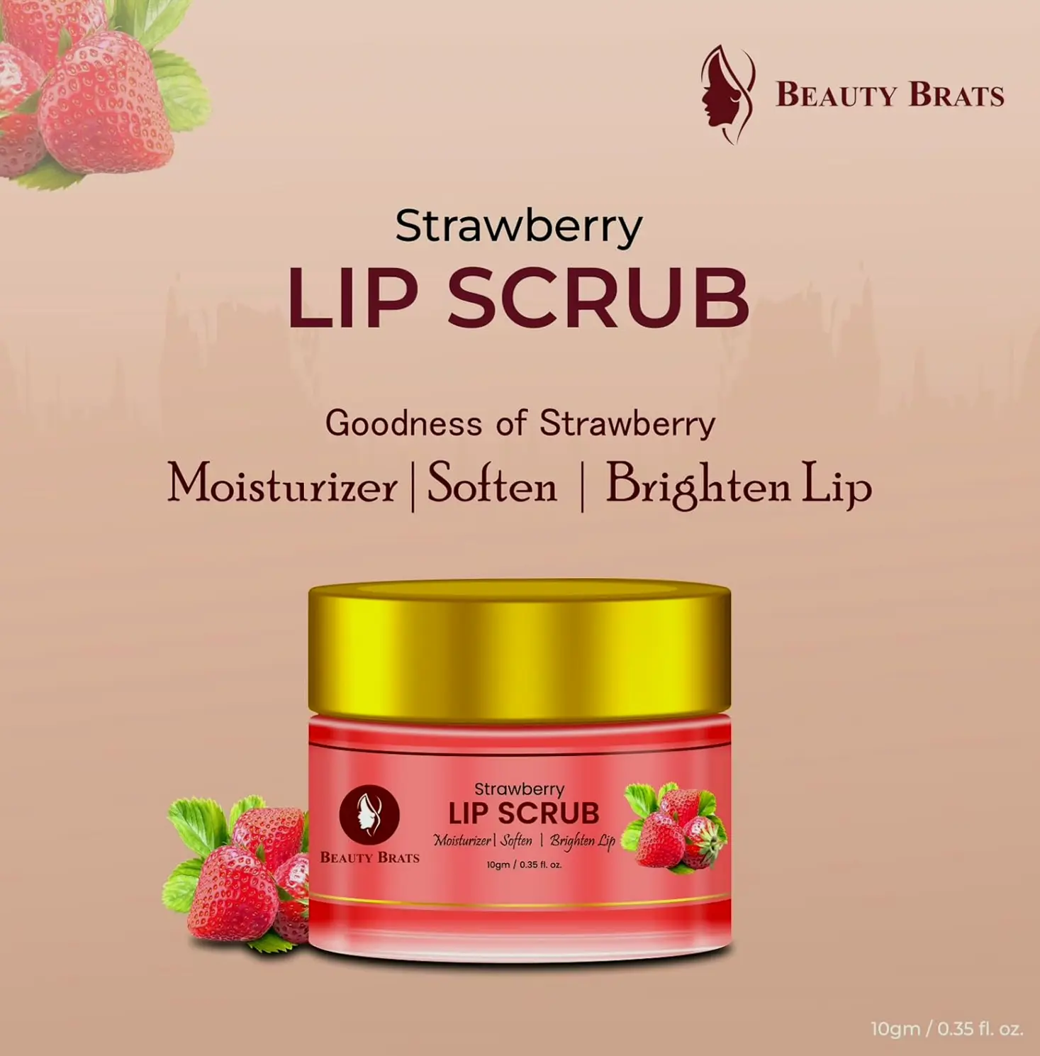 Strawberry Lips Exfoliator 0.35 oz