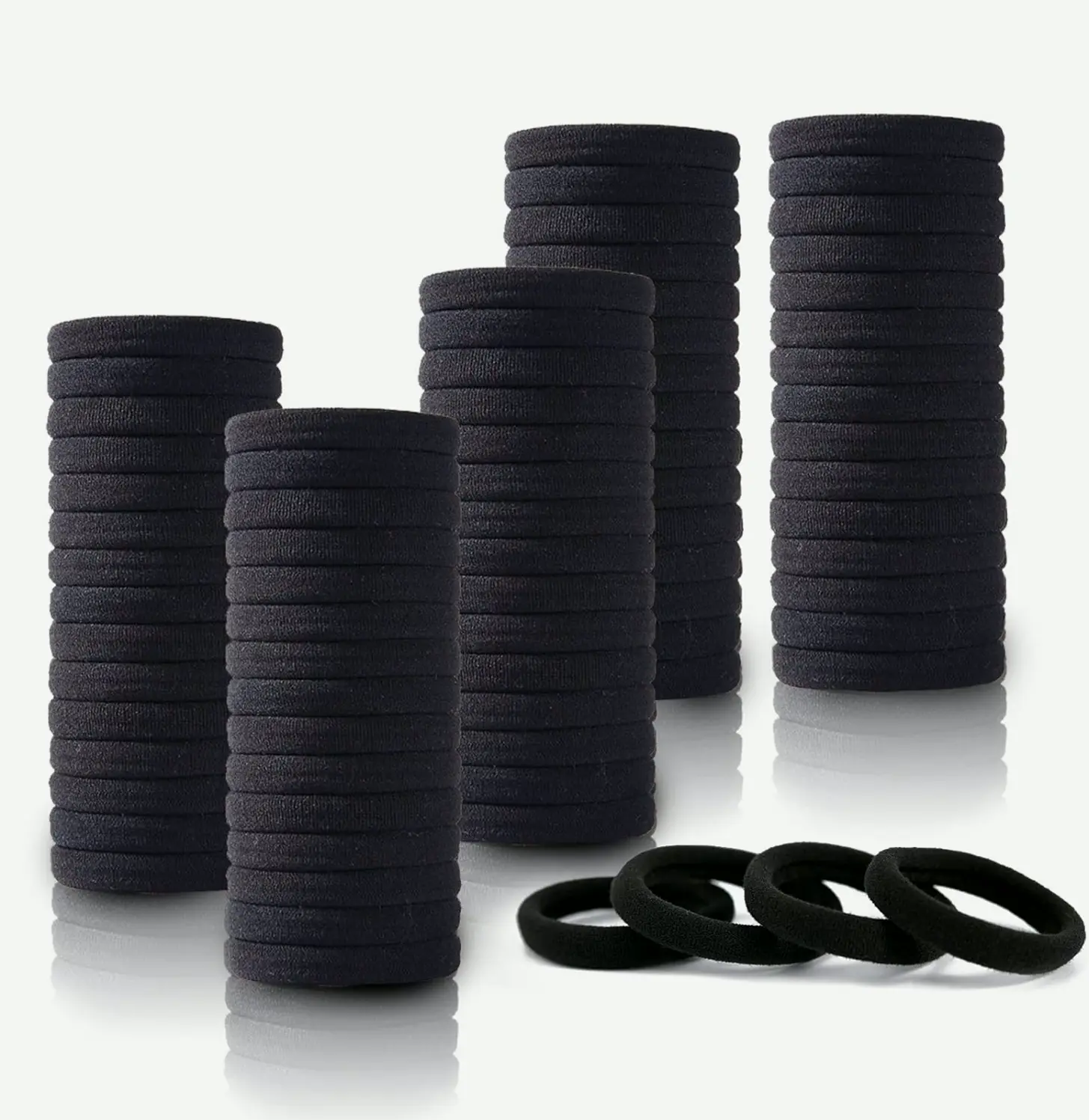 100PCS Black Hair Bands for Ladies and Young Girls