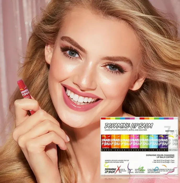 Tinted Lip Moisturizer Kit - Hydrating, Glossy Look, 8 Colors
