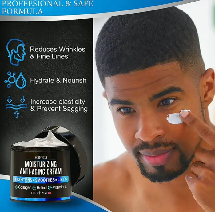Men's Face Cream Set - Anti Wrinkle, 8 oz