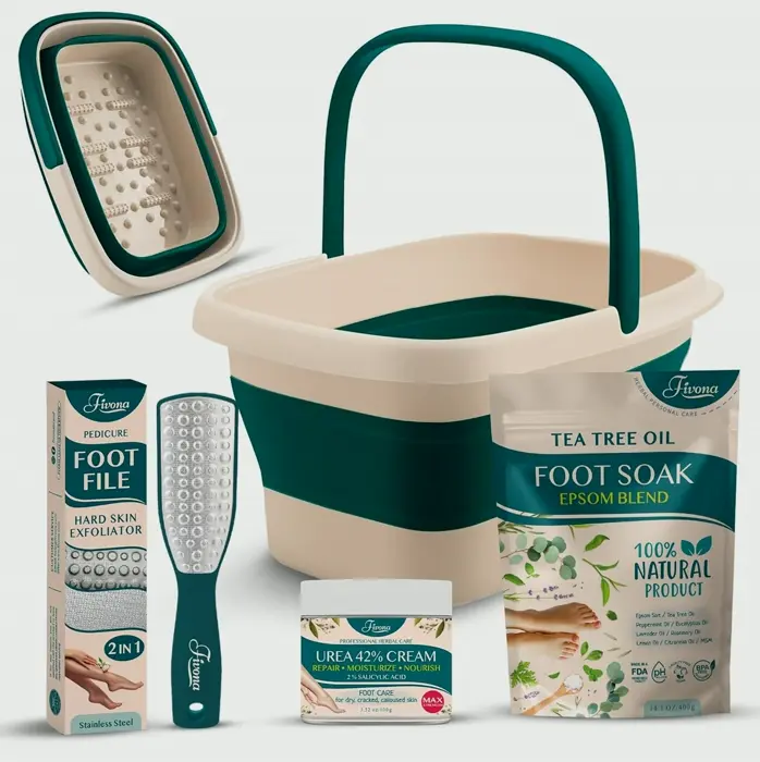 Foot Care Kit 4 in 1 - Essential Oils Mixes, Urea Cream