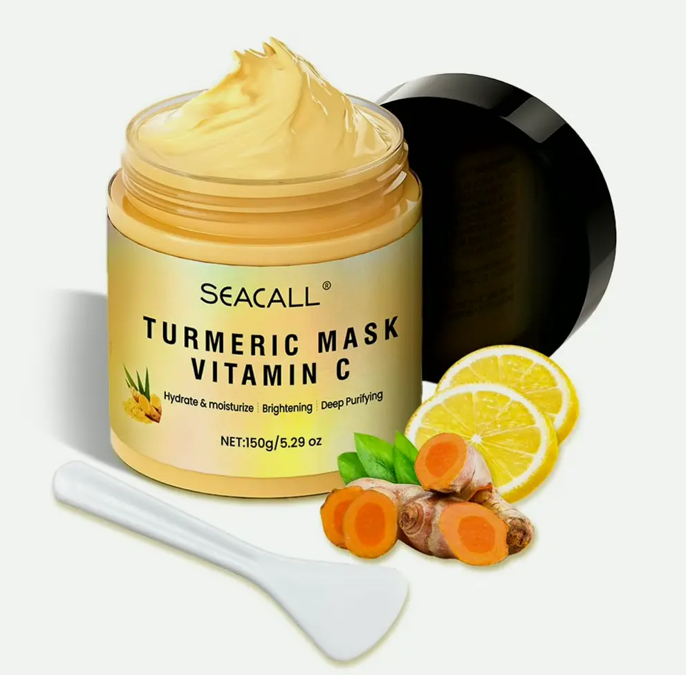 Turmeric Face Mask with Vitamin C and Aloe for Radiant Skin