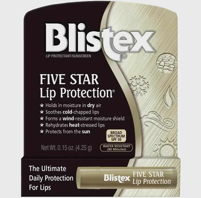 Lip Protection Brand 5-Star Protection Balm, 0.15 Oz - Wind & H2O Proof, SPF 30 UV Shield