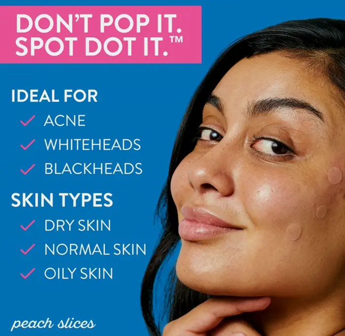 Peachy Slices Acne Dots: Hydrocolloid Patches (Cruelty-Free)