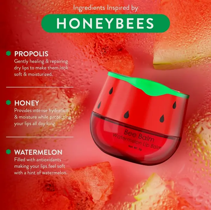 Honey Lip Balm Classic Hydrating Watermelon Care