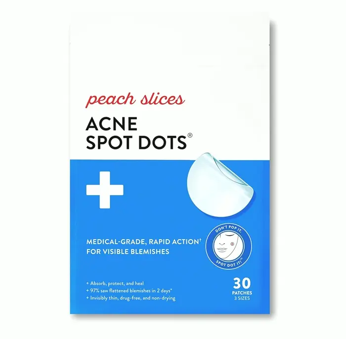 Peachy Slices Acne Dots: Hydrocolloid Patches (Cruelty-Free)