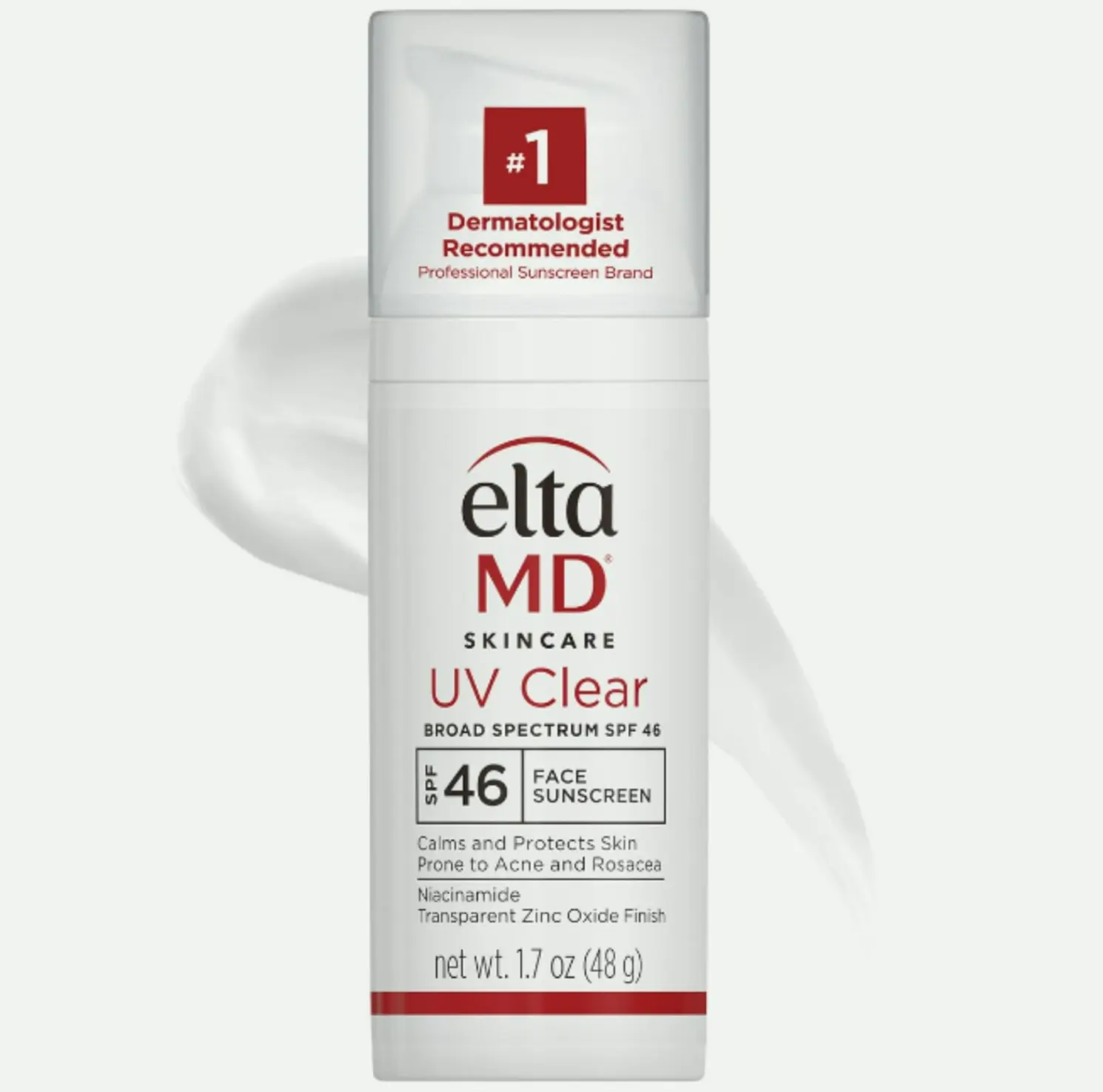 EltaMD Clear UV Facial Sunblock, Oil-Free, 1.7 ounce Dispenser