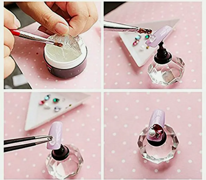 Nail Design Rhinestone Glue Pen LED Cured