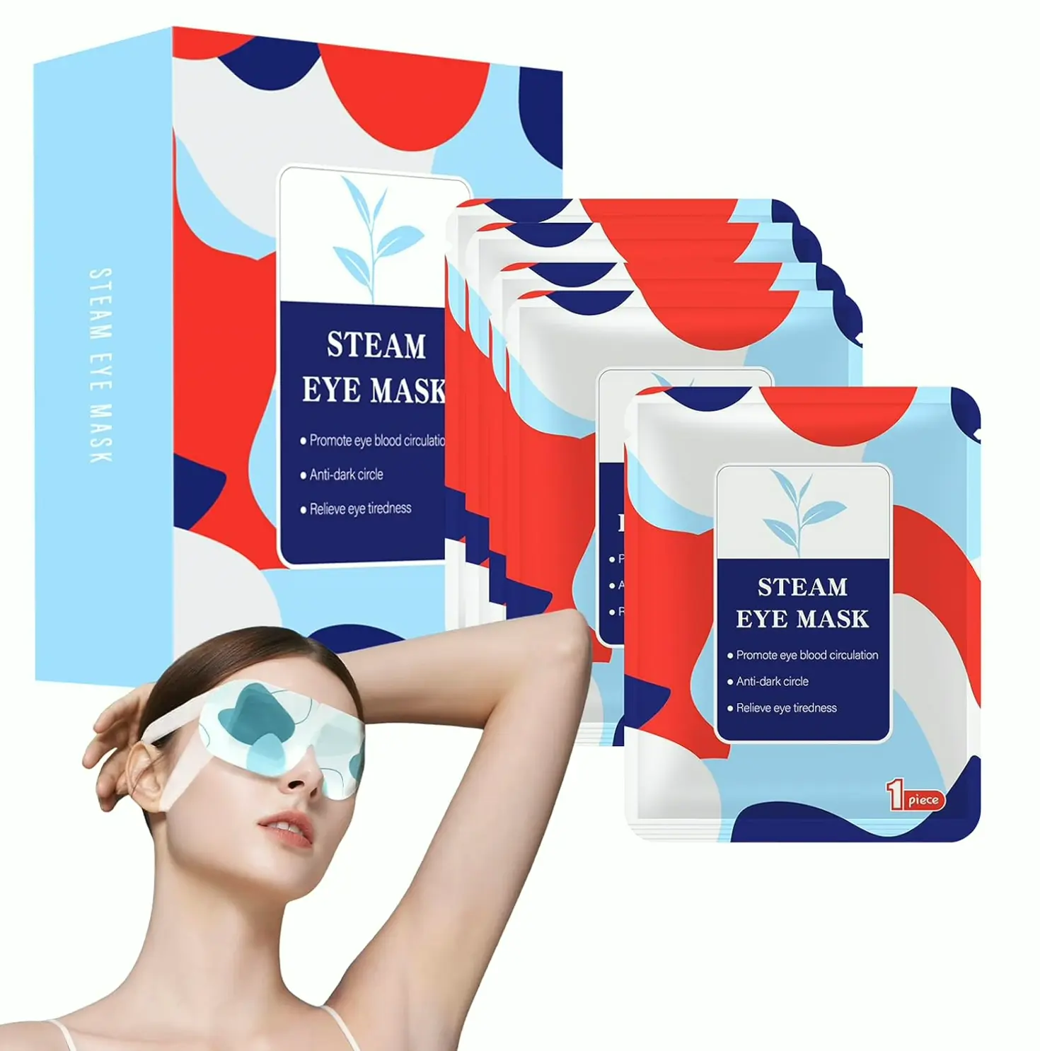 Heated Eye Masks for Eye Relief, Warm Sleep Mask, Natural 5 Pack