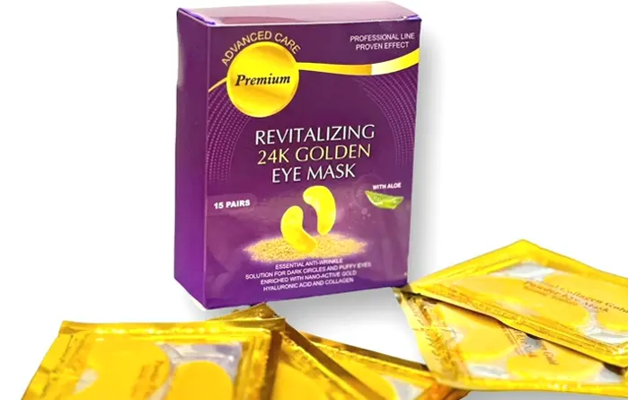 Advanced 24-karat Gold Eye Masks featuring Aloe, 15 Pairs