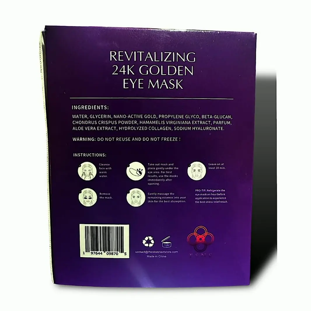 Advanced 24-karat Gold Eye Masks featuring Aloe, 15 Pairs