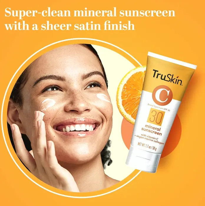 TrueSkin Mineral Face Sunscreen with SPF 30 with Vit C & Marine Collagen