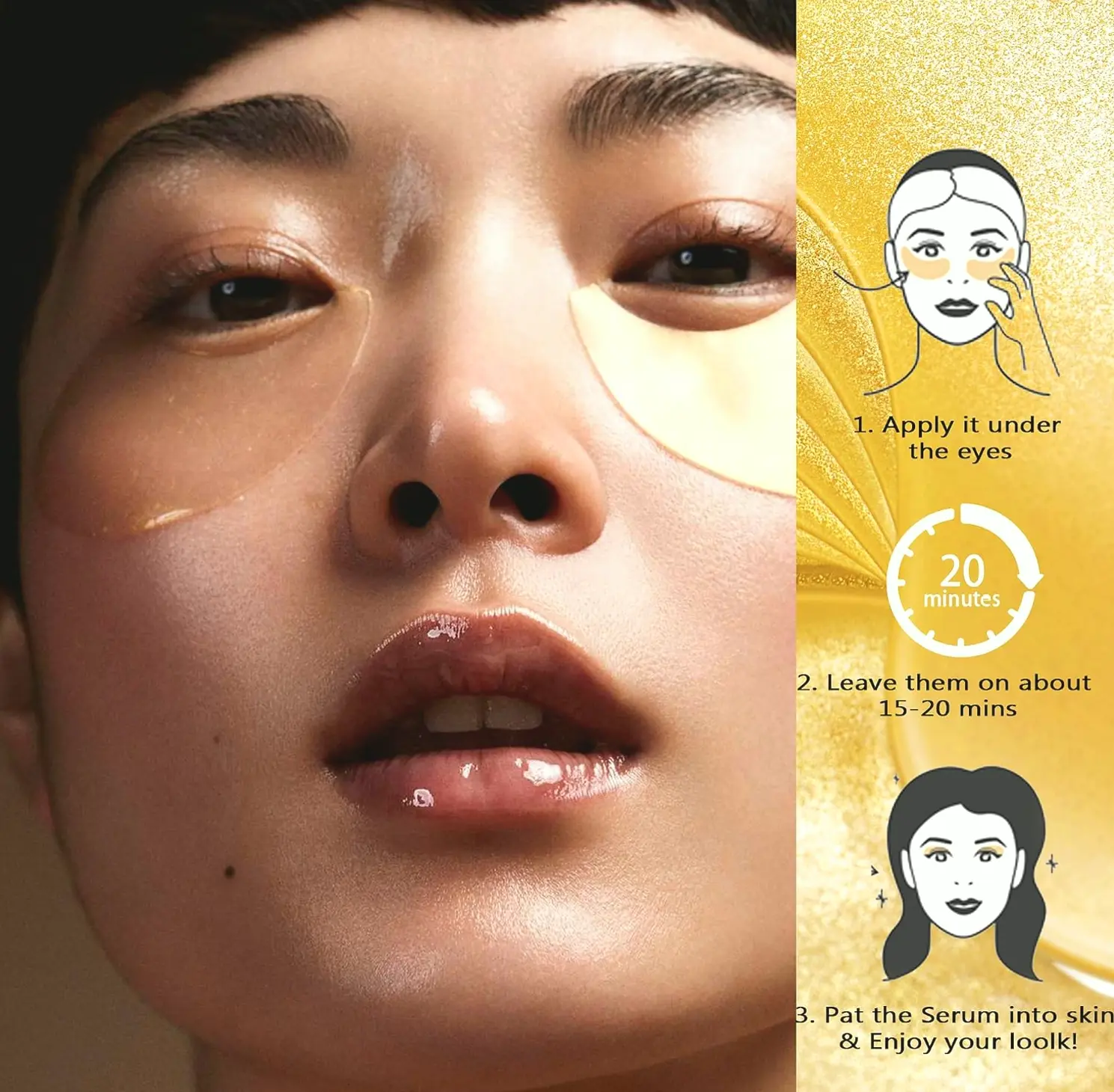 24K Eye Patches for Swollen Eyes & Dark Circles