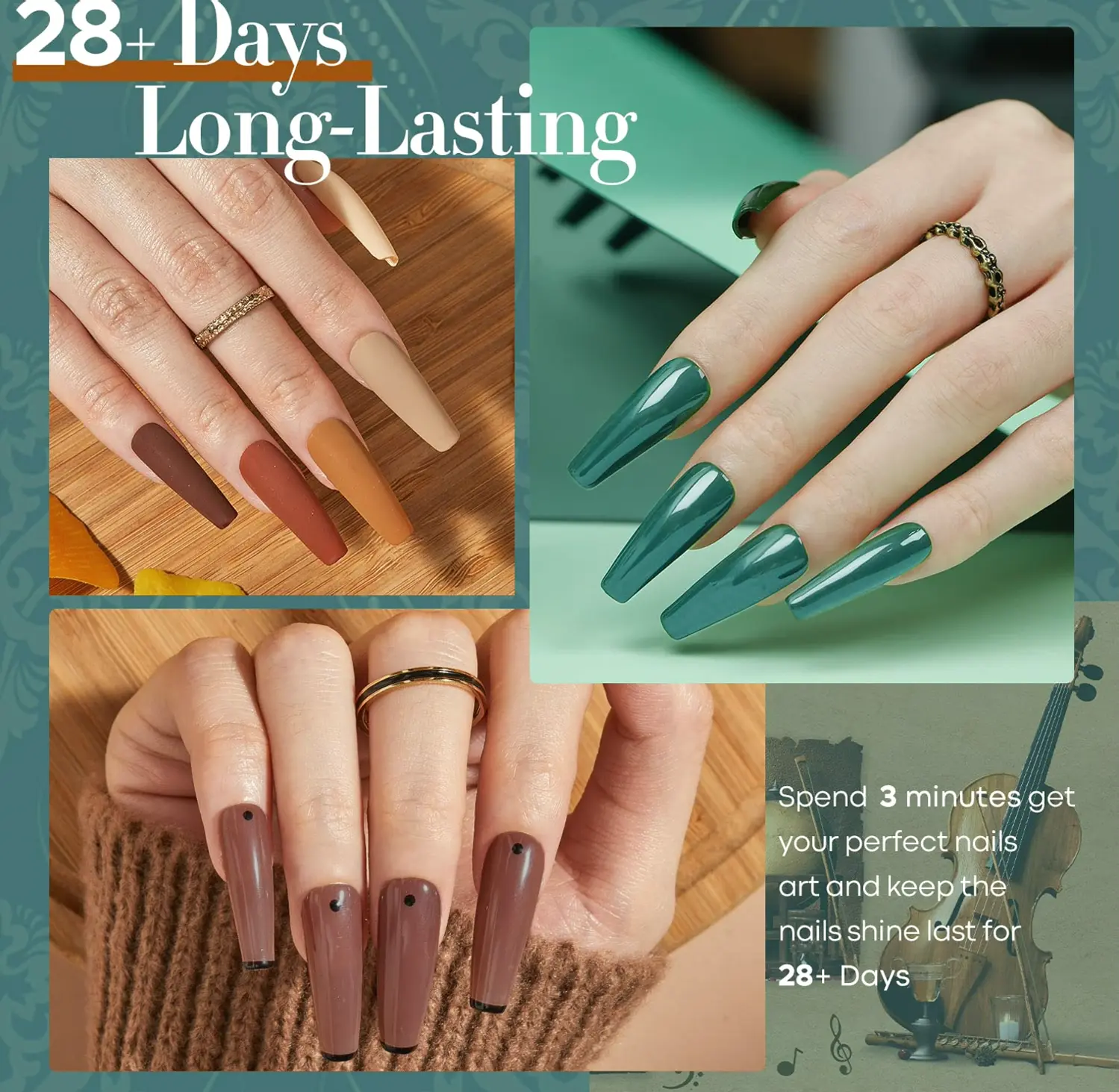 Modelones Polish Kit in 6 Deep Shades